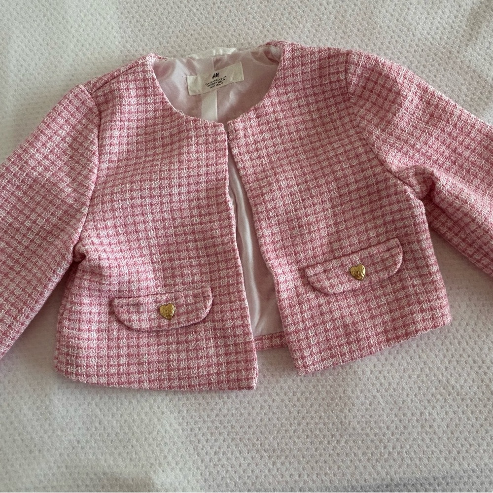 Pimk Jacket for Girls 4/6 years old with hesrt button H&M